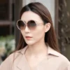 Chloe’ 蔻依 復古 太陽眼鏡 CE742SA(透明茶色)：圖片 2