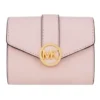 Michael Kors CARMEN系列 大金LOGO 三折 零錢袋 短夾(櫻花粉)
